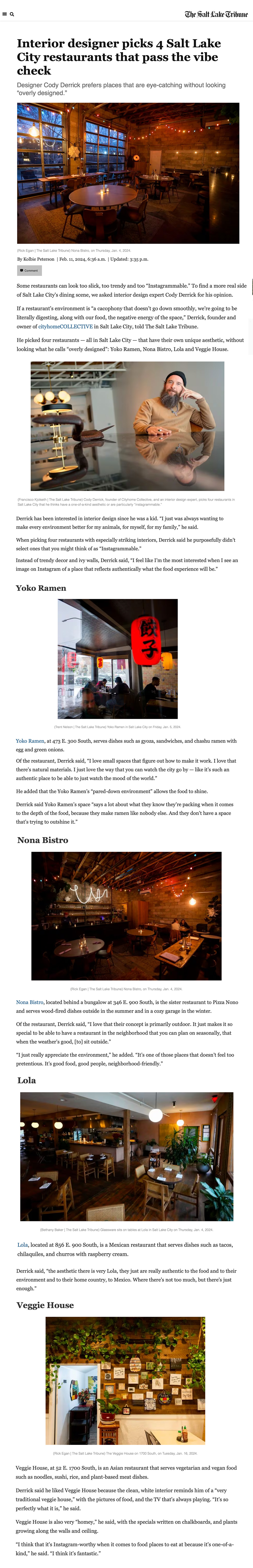 Interior designer picks 4 Salt Lake City restaurants that pass the vibe